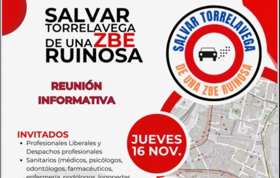 DIRIGIDO A COLEGIAD@S CON DOMICILIO PROFESIONAL PRINCIPAL EN TORRELAVEGA: SALVAR TORRELAVEGA DE UNA ZBE RUINOSA, JUEVES, 16 DE NOVIEMBRE 2023, 20:15 H.