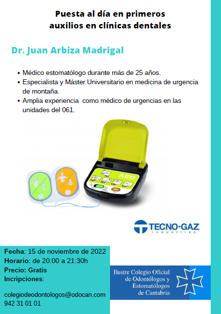 Curso Presencial. 2 Edicin. Primeros auxilios para tu clnica dental