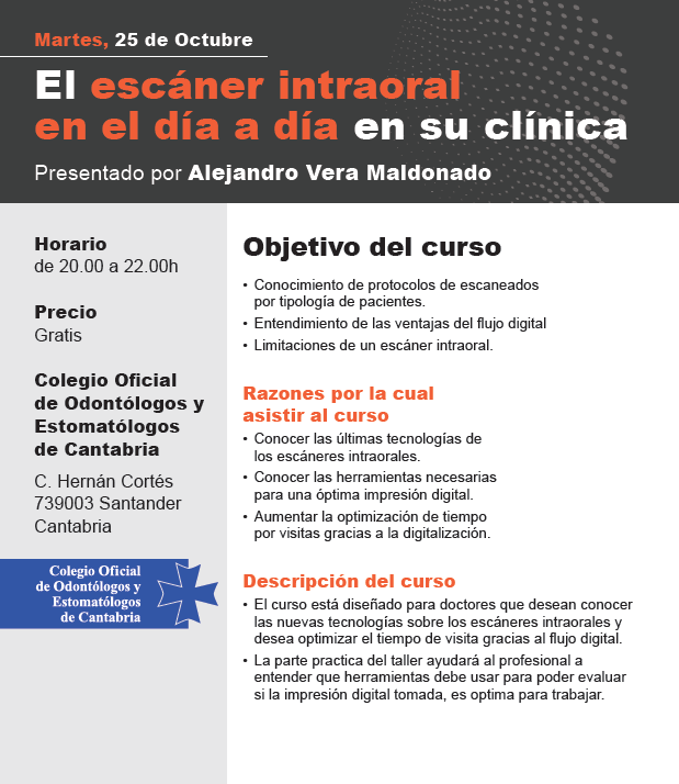 Curso Presencial. El escner intraoral en el da a da en su clnica