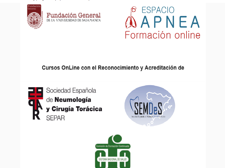 Cursos On-Line Acreditados por el Sistema Nacional de Salud y con el Reconocimiento de SEPAR y SEMDeS