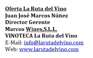 OFERTA LA RUTA DEL VINO 