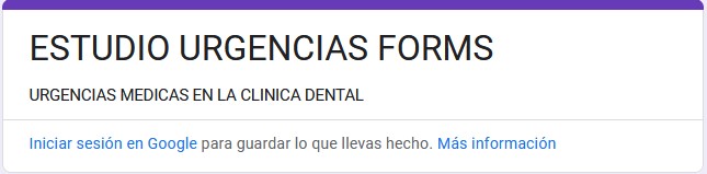 ESTUDIO SOBRE EL ESTADO ACTUAL EN ESPAA DE LAS URGENCIAS MDICAS EN LAS CLNICAS DENTALES