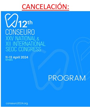 CANCELACIN DEL 12TH CONSEURO. XXV NATIONAL & XII INTERNATIONAL SEOC CONGRESS