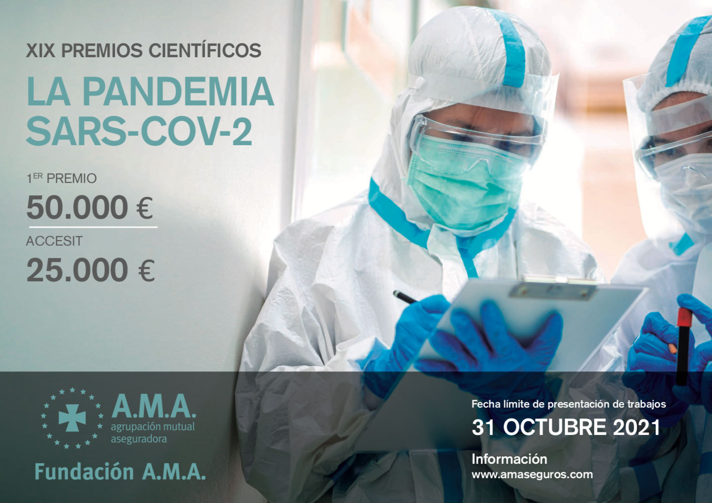 Fundación A.M.A. 9/06/21: XIX PREMIOS CIENTÍFICOS LA PANDEMIA SARS-COV-2